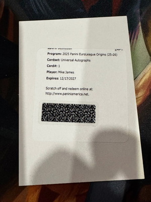 2025-26 Panini EuroLeague Origins Mike James Universal Autographs Redemption #1