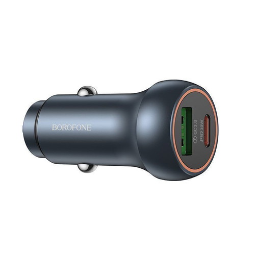 Borofone BZ32B Fresh car charger 48W 1x USB-C 1x USB-A gray