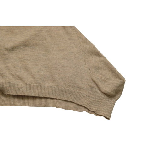 High Beige Wool Alpaca Sweater Pullover with Flowers used size M