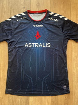 Hummel Astralis 2021/22 Blue E-Sports CSGO Game Jersey T-shirt Men's XL