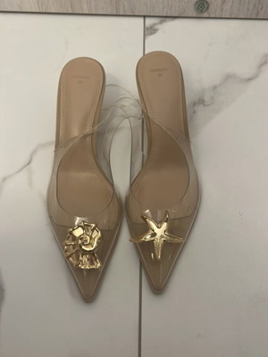 Bershka beige kitten heels size 40 used, comfortable