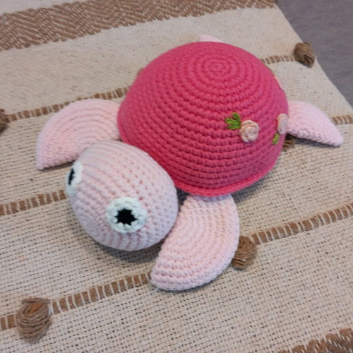 Amigurumi doll handmade crocheted turtle 19 cm new