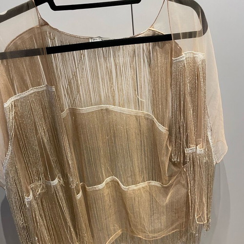 Silk kimono Dolce Domenica like new, beige and gold