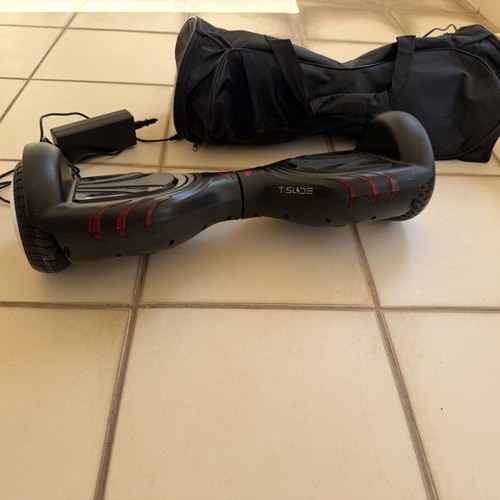 Hoverboard T-SLIDE black with charger and carrying bag, like new