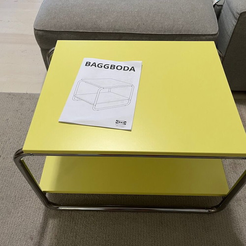 BAGGBODA coffee table IKEA, yellow, 71x50 cm