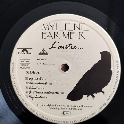 Mylène Farmer LP L’Autre 12'' Vinyl used, French pop