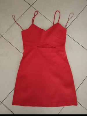 Zara women's mini dress Large like new, red