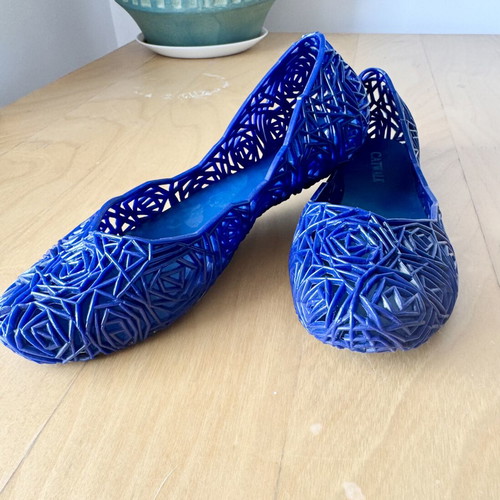 Catwalk Y2K Royal Blue Plastic Ballet Flats size 38 like new