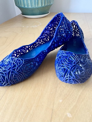 Catwalk Y2K Royal Blue Plastic Ballet Flats size 38 like new