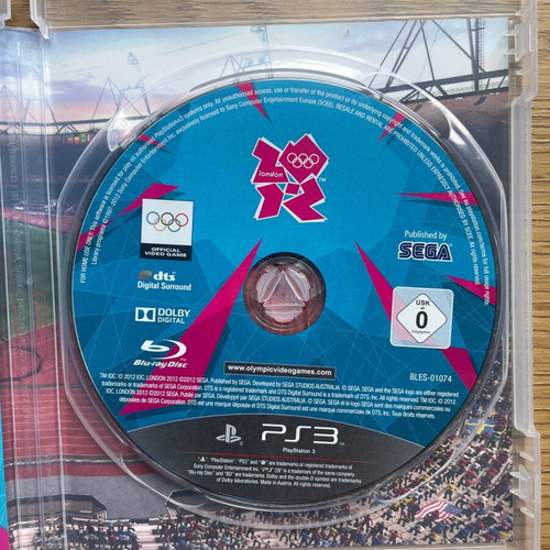 PS3 London 2012 used, complete with manual, 2 pieces