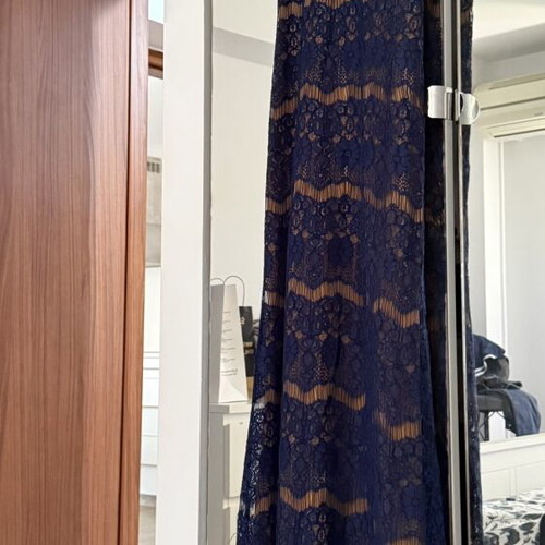 Evening elegant blue dress handmade by Cypriot designer, used