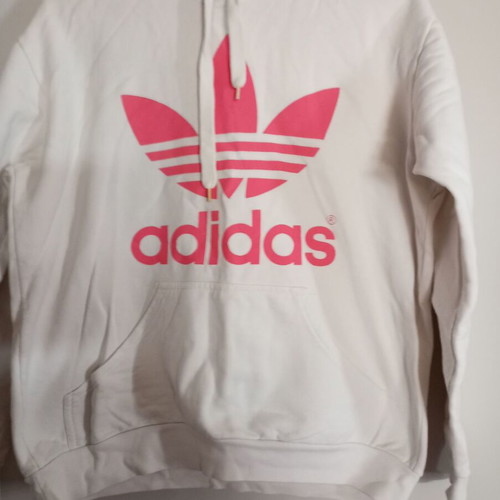 Women's hoodie, white and pink, size M or L