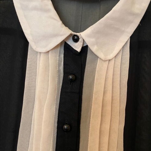 Mini dress Boohoo black and white with collar XS like new