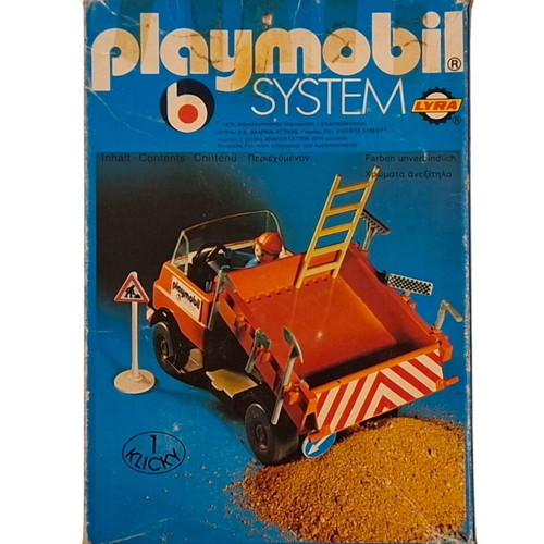 Vintage Lyra Playmobil 3203 Truck with Tipper and Worker used