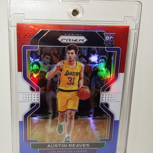 Austin Reaves RC Prizm Red/White/Blue Rookie Card 2021-22 like new #165