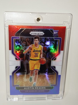 Austin Reaves RC Prizm Red/White/Blue Rookie Card 2021-22 like new #165
