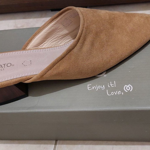 Migato mule beige suede like new, leather, size 38