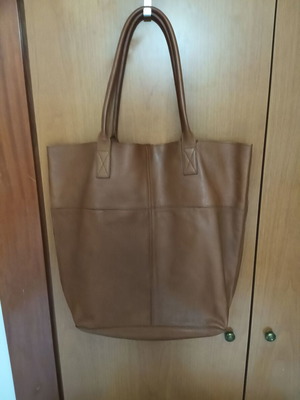 Marks & Spencer Autograph leather shoulder bag, light brown