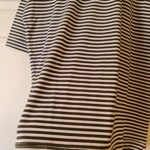 Vittorio men's blouse with 3/4 sleeve used, size M, white and green