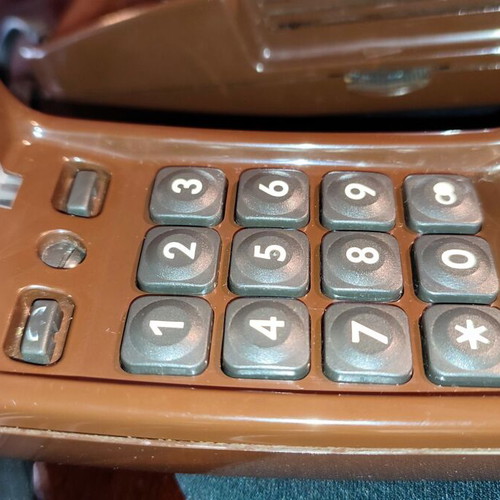 Vintage POST KFeAp 372-2 Corded Phone 1986 Like New, Brown