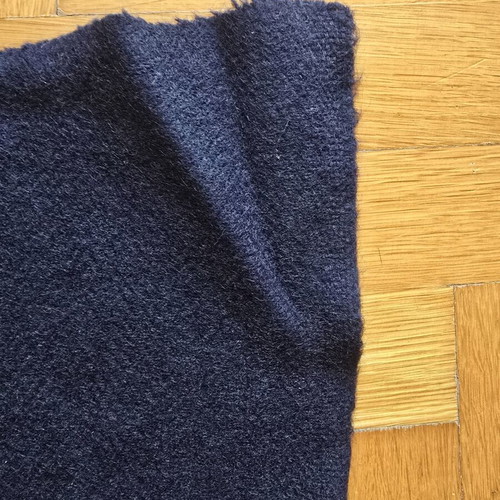 Wool fabric used, dark blue piece 2.40m