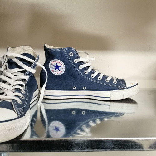 Converse All Star Chuck Taylor Hi Top used, size 42.5, blue