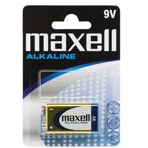 Maxell Alkaline Battery 9V new, 1 piece