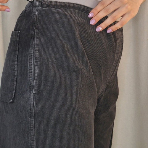 Stradivarius black wide corduroy jeans used, size M 38 10