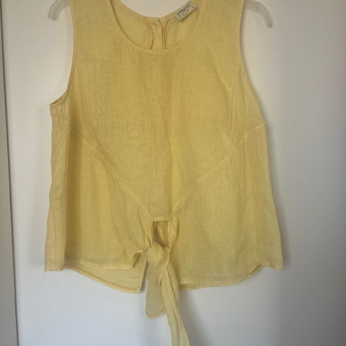 Namaste linen blouse, yellow, size S