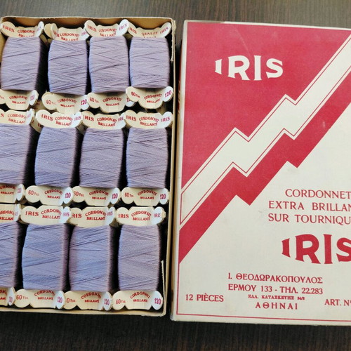 Vintage IRIS thread boxes 1960s like new, 2 pcs