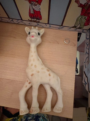 Sophie La Girafe teething toy used, made of rubber