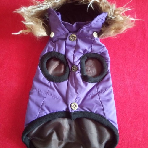 Dog jacket new, size 30cm with removable hood