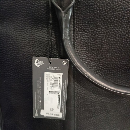 Leather laptop bag Marks & Spencer new, black, three inner pockets