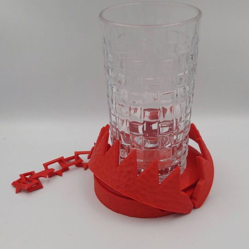 Clamp holder for cup or glass with movable base new