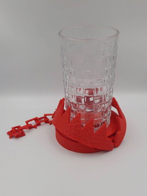 Clamp holder for cup or glass with movable base new