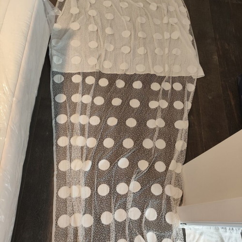 Curtains and Roman blind set, new, 4 curtains and 1 roman blind