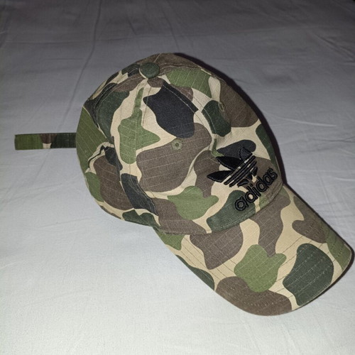 Adidas camo military cap used, black and green