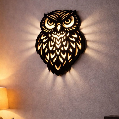 Owl Wall Light with Led Illumination new