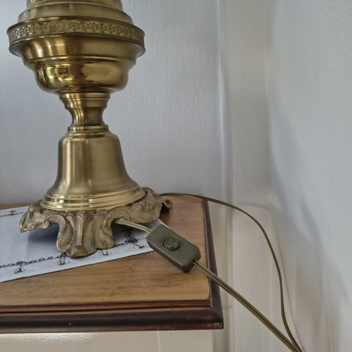 Brass vintage 70's table lamp like new