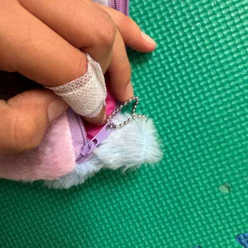 Furry pencil case like new