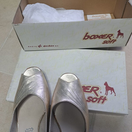 Boxer Soft leather sandals used, size 37, champagne color