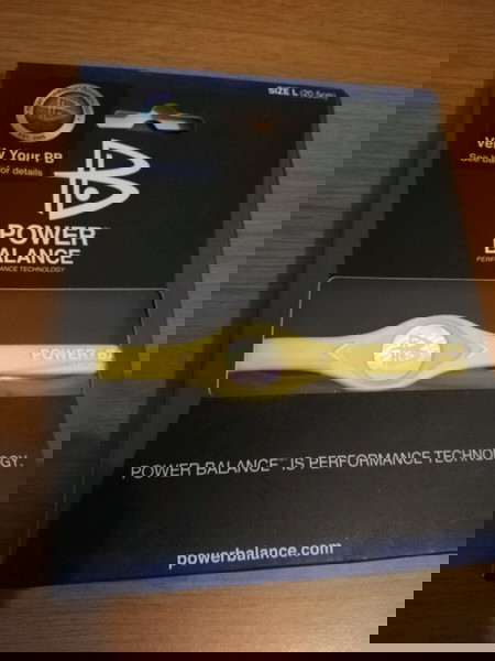 Σφραγισμενο power balance, κιτρινο Large