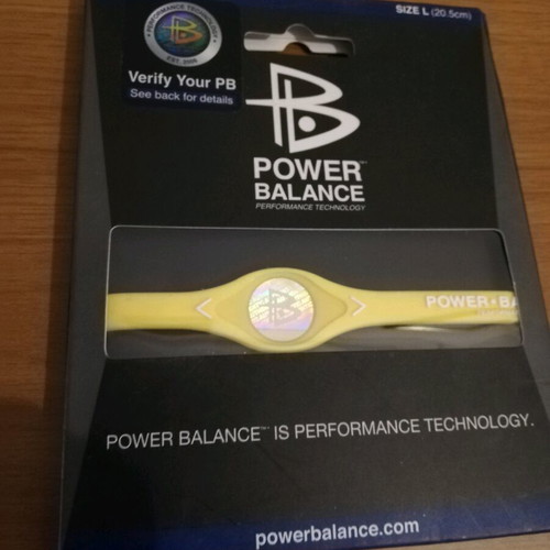 Power Balance bracelet sealed, yellow Large like new