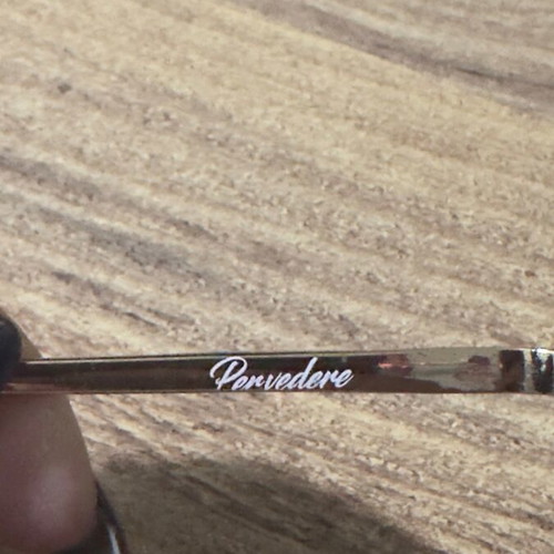 Pervedere sunglasses like new, unisex, uv400 lens, thin gold frame