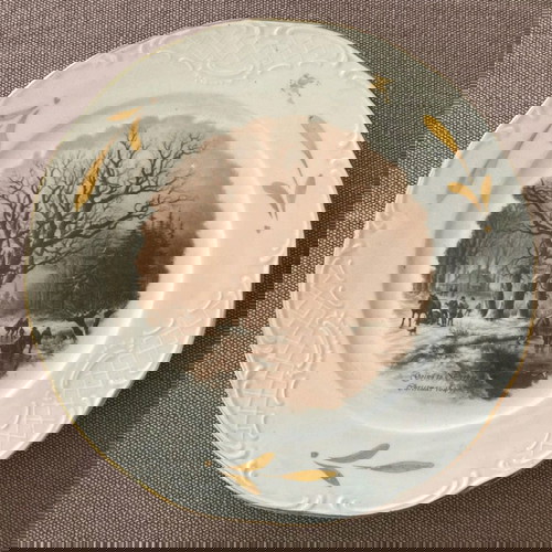 Διακοσμητικό πιάτο πορσελάνη Ιωνία μεταχειρισμένο με θέμα Christmas 1849