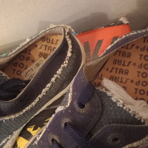 Blue moccasin shoes size 41, Italian