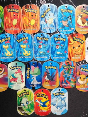 Pokemon metal tags μεταχειρισμένα, σετ 2006
