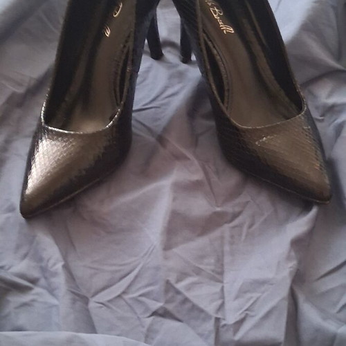 Paolo Bocelli black synthetic leather pumps size 37