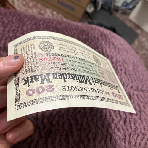 German banknote of Weimar Republic 1923 like new