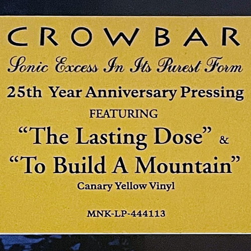 Crowbar Sonic Excess 25th Anniversary Vinyl 2LP New Sealed